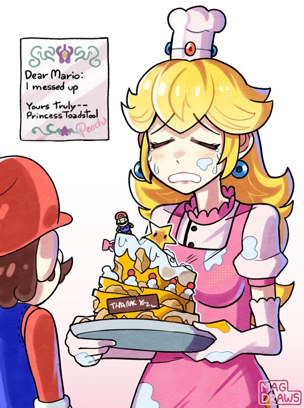 Princess Peach (Super Mario Bros.) by Magdraws #3981371-ACG-二次元游戏动漫视频分享平台