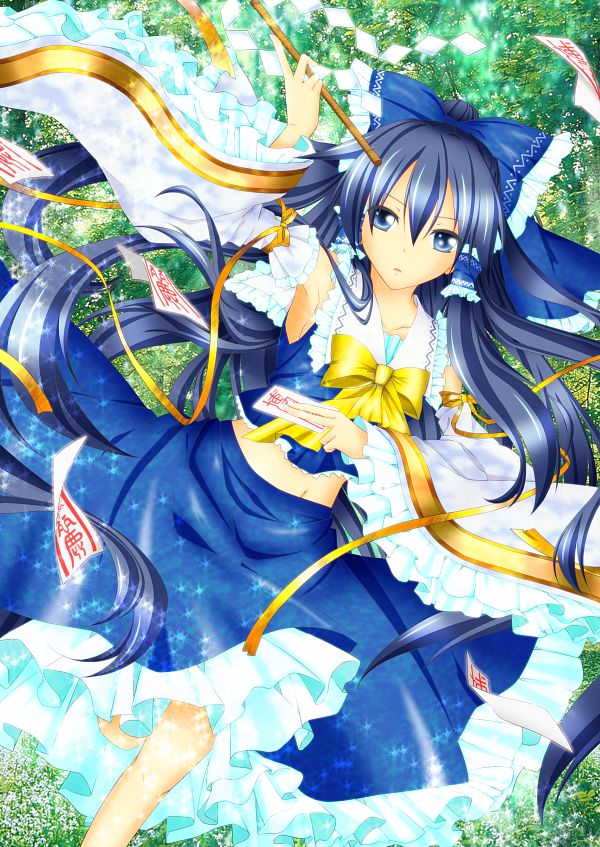 Blue Reimu (Hakurei Reimu) by Kiryu (Mangaka) #3985466-ACG-二次元游戏动漫视频分享平台